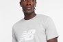 Футболка чоловіча New Balance Sport Jersey Logo Grey MT43906AG Фото 4
