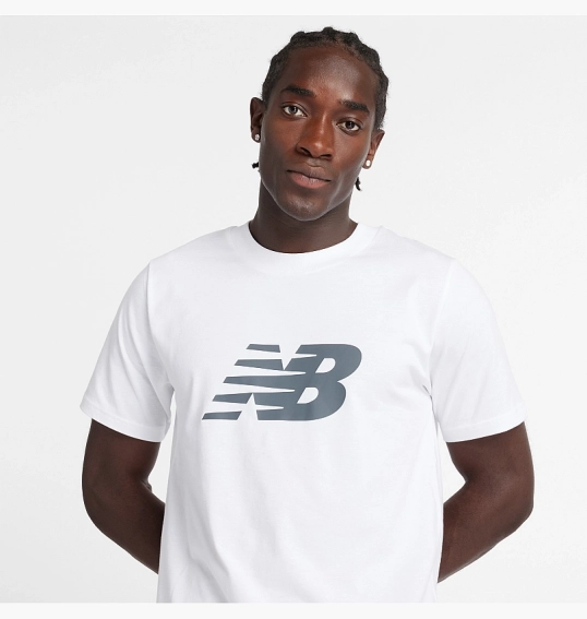 Футболка чоловіча New Balance Sport Jersey Logo White MT43906WT фото 4 — інтернет-магазин Tapok