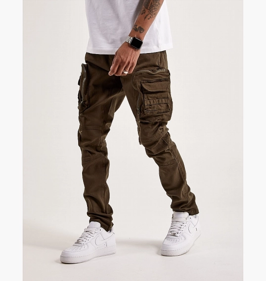 Брюки Smoke Rise Twill Slim Tapered Cargo Pants Olive KR-21739-OLI фото 4 — интернет-магазин Tapok