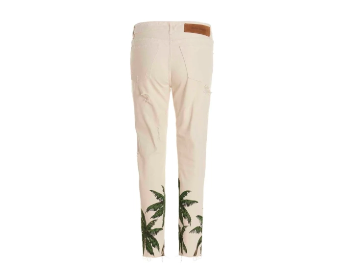 Джинси Palm Angels Palm Printed Distressed Jeans PMYA033S23DEN014-0355 фото 2 — інтернет-магазин Tapok