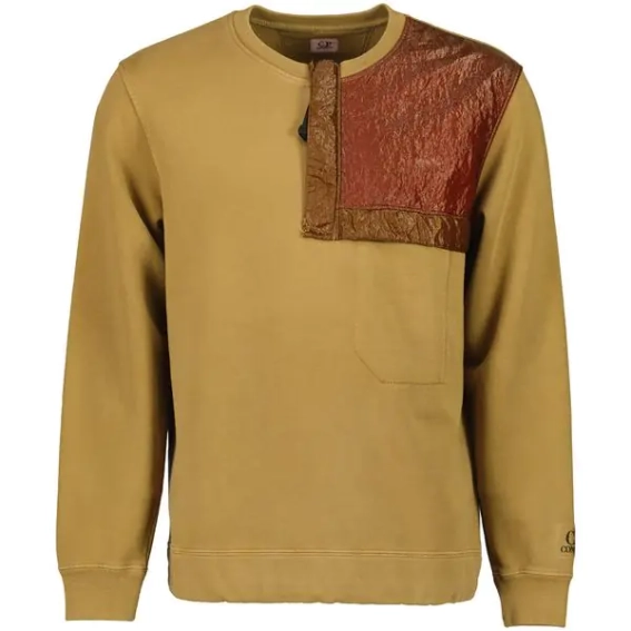 Кофта CP COMPANY BROWN FLEECE BLEND SWEATER 13CMSS264A фото 1 — интернет-магазин Tapok
