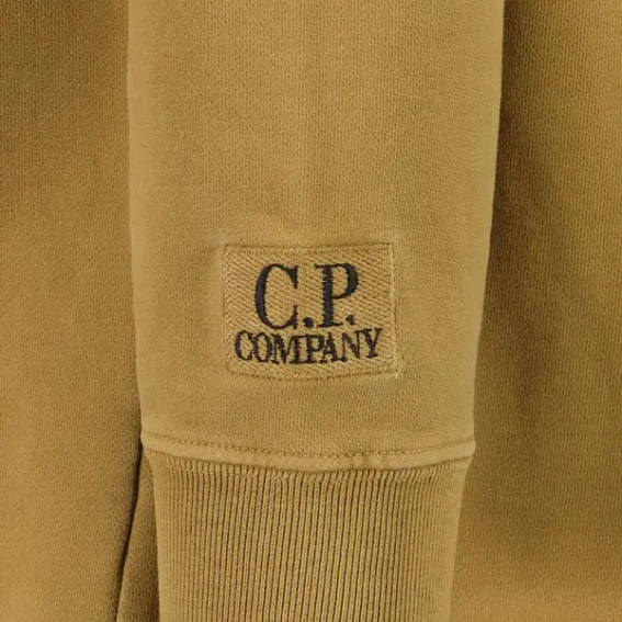 Кофта CP COMPANY BROWN FLEECE BLEND SWEATER 13CMSS264A фото 2 — интернет-магазин Tapok