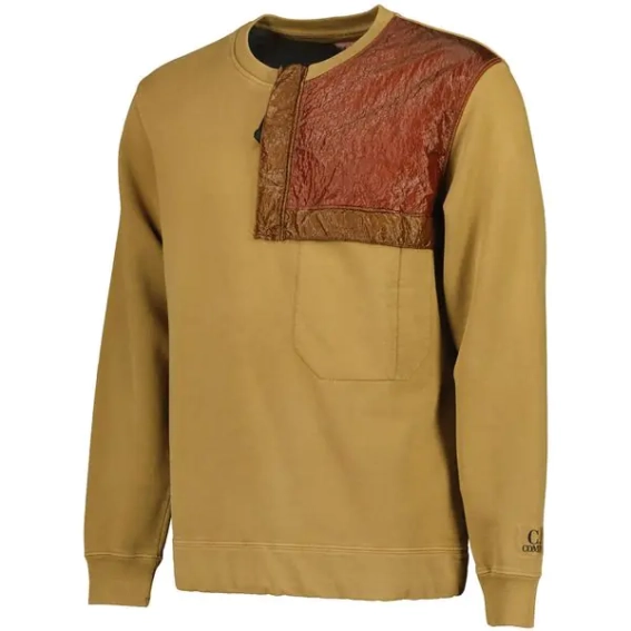 Кофта CP COMPANY BROWN FLEECE BLEND SWEATER 13CMSS264A фото 3 — интернет-магазин Tapok