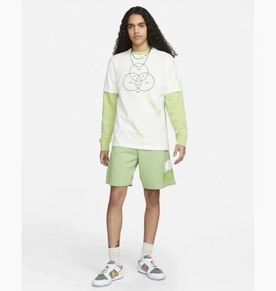 Футболка Nike Tye Dye Shirt GREEN/WHITE DQ1076-100 фото 5 — интернет-магазин Tapok