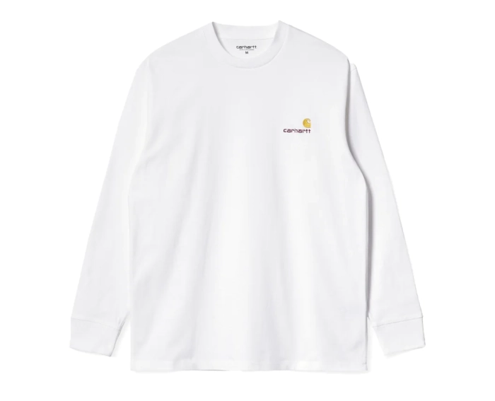 Футболка Carhartt WIP L/S American Script T-Shirt I029955-02XX фото 2 — интернет-магазин Tapok