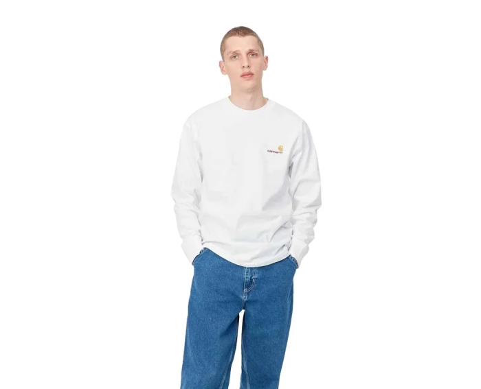 Футболка Carhartt WIP L/S American Script T-Shirt I029955-02XX фото 9 — интернет-магазин Tapok