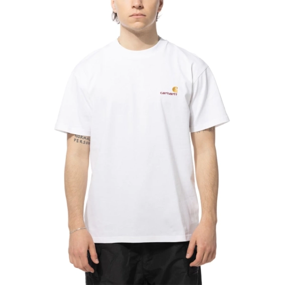 Футболка Carhartt WIP S/S American Script T-Shirt I029956-02XX фото 1 — интернет-магазин Tapok