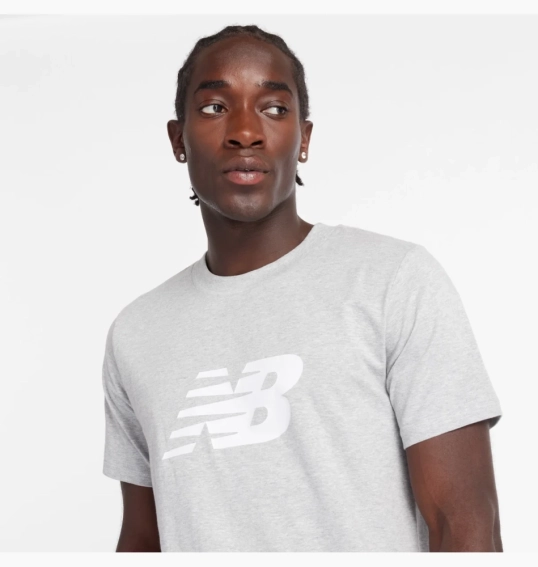 Футболка чоловіча New Balance Sport Jersey Logo Grey MT43906AG L MT43906AG фото 4 — інтернет-магазин Tapok