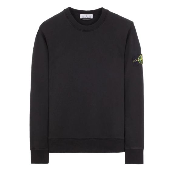 Кофта Stone Island Garment Dyed Crew Sweatshirt Black 811563051 A0029 фото 1 — интернет-магазин Tapok