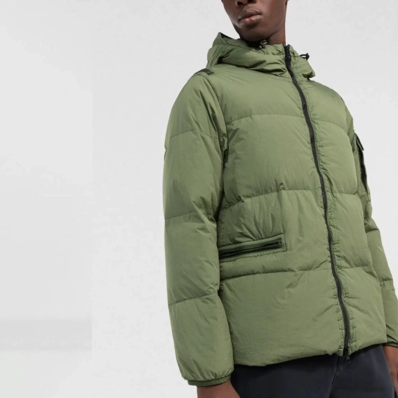Пуховик STONE ISLAND CRINKLE REPS DOWN JACKET GREEN 771540223 v0058 фото 2 — інтернет-магазин Tapok