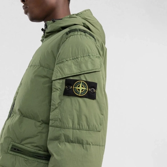 Пуховик STONE ISLAND CRINKLE REPS DOWN JACKET GREEN 771540223 v0058 фото 4 — інтернет-магазин Tapok