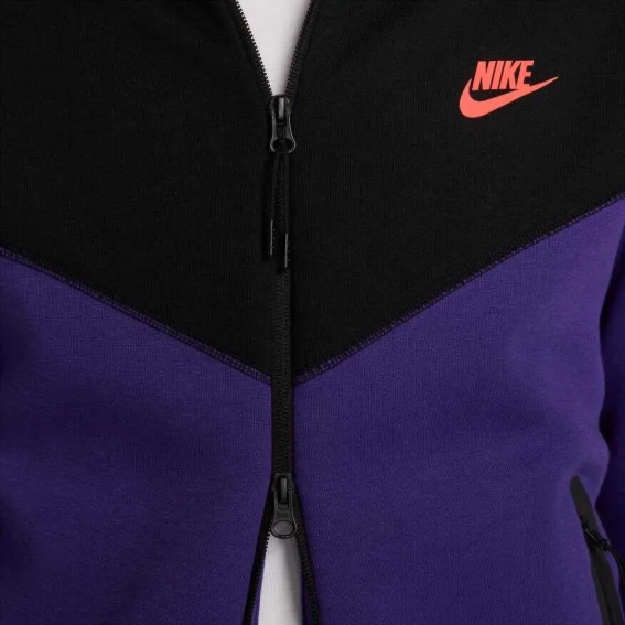 Толстовка Nike Tech Fleece zip (purple/black) HF4432-504 фото 6 — интернет-магазин Tapok