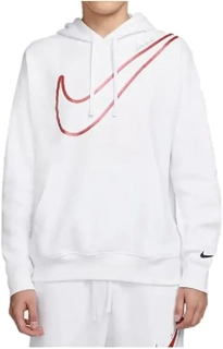 Толстовка Nike Tech Fleece zip(white/red) DR9273-100