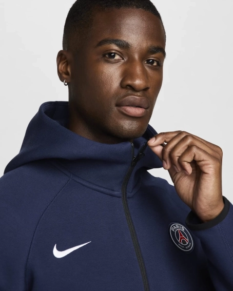Толстовка tech fleece zip hoodie PSG FZ7224-410 фото 3 — інтернет-магазин Tapok