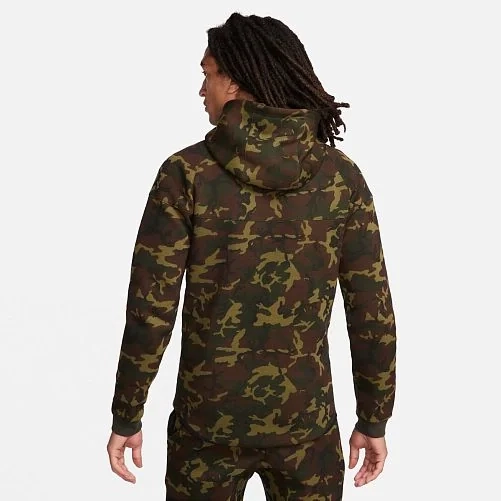Женская толстовка Nike Sportswear Tech Fleece Og Windrunner Camo/Green FN3929-355 фото 2 — интернет-магазин Tapok