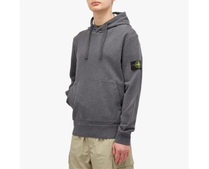 Худые Stone Island Cotton Fleece Garment Dyed Hoodie 811564151-V0M67 фото 4 — интернет-магазин Tapok