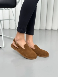 Клоги женские замшевые цвета тофи