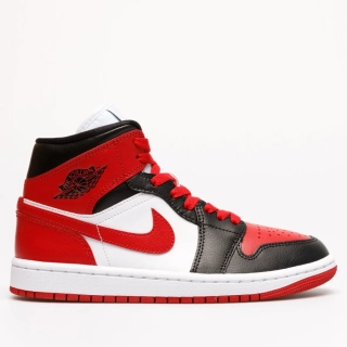Кроссовки женские Jordan 1 Mid Bred Toe (BQ6472-079)