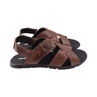 Сандали мужские Maxus shoes коричневые натуральная кожа 145-24LBC