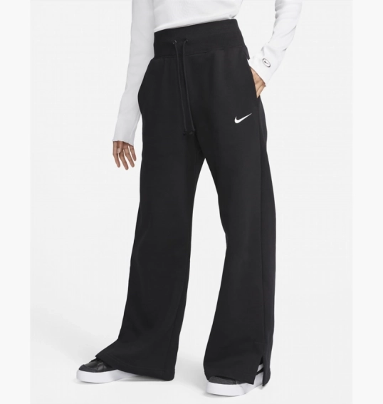 Брюки Nike Sportswear Phoenix Fleece High-Rise Wide-Leg Pants Black Dq5615-010 фото 2 — интернет-магазин Tapok