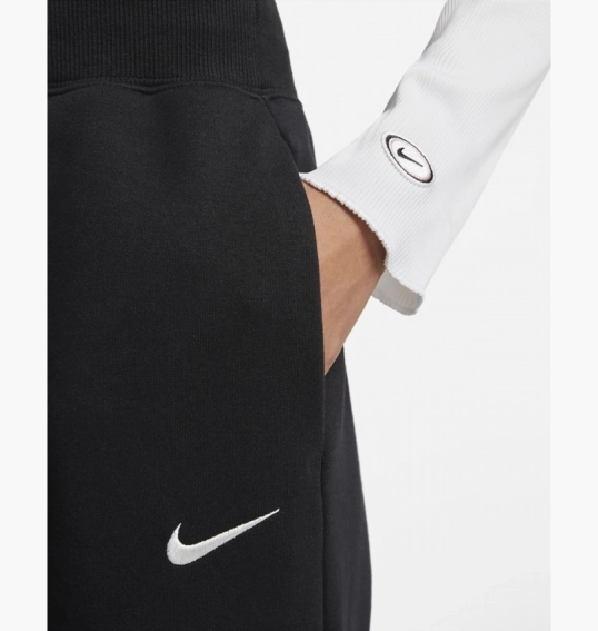 Брюки Nike Sportswear Phoenix Fleece High-Rise Wide-Leg Pants Black Dq5615-010 фото 5 — интернет-магазин Tapok