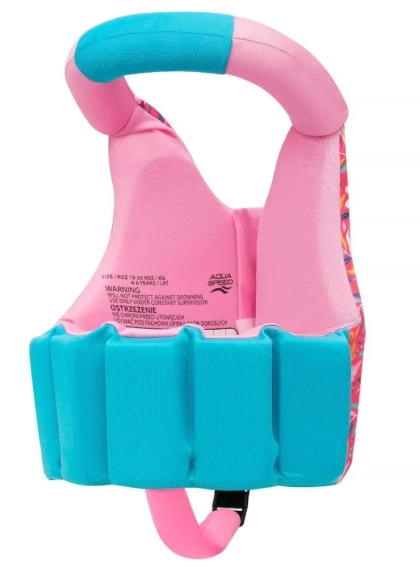 Жилетка для плавання Aqua Speed Aqua Pals 61139 бірюзовий, рожевий Діт 15-19 кг 628-03 фото 2 — інтернет-магазин Tapok