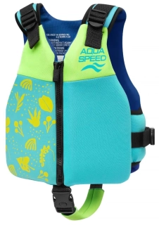 Жилетка для плавания Aqua Speed Safe Splash 61122 бирюзовый, салатовый, синий 15-19 кг 626-02