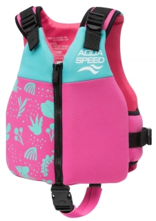Жилетка для плавания Aqua Speed Safe Splash 61123 бирюзовый, розовый Дет 15-19 кг 626-03