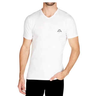 Футболка Kappa T-shirt Mezza Manica Scollo V белый Муж L K1311 Bianco