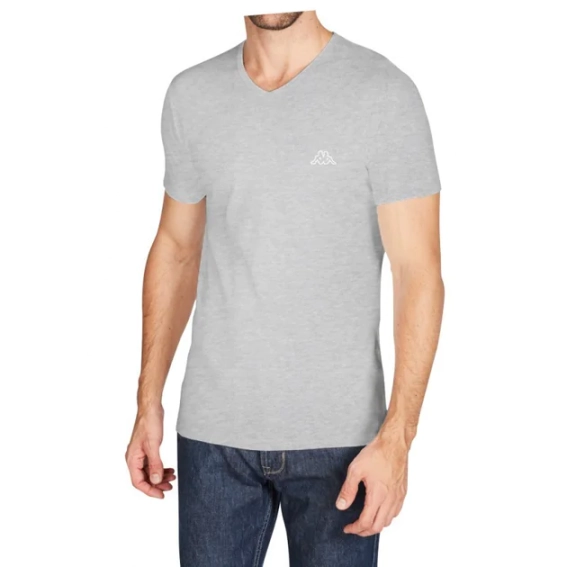 Футболка Kappa T-shirt Mezza Manica Scollo V сірий Чол L K1315 GrigioUnito фото 1 — інтернет-магазин Tapok