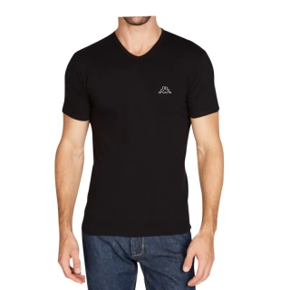 Футболка Kappa T-shirt Mezza Manica Scollo V черный Муж L K1311 Nero