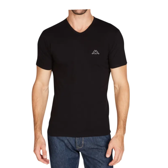 Футболка Kappa T-shirt Mezza Manica Scollo V черный Муж L K1311 Nero фото 1 — интернет-магазин Tapok