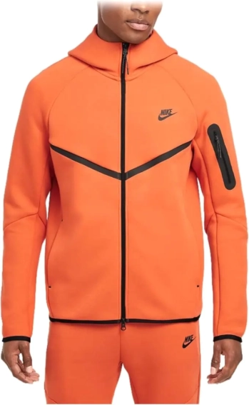 Худые Nike Tech Fleece (оранжевое) HV0949-846 фото 1 — интернет-магазин Tapok