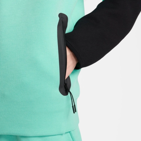 Худые Nike Tech Fleece (черно-салатовое) HF4432-349 фото 4 — интернет-магазин Tapok