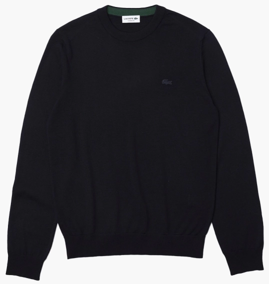 Світшот чоловічий Lacoste Wool Crewneck Pullover Blue AH1969166 фото 1 — інтернет-магазин Tapok