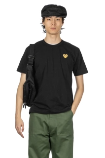 Футболка Comme des Garçons Play T-SHIRT GOLD EMBLEM KNIT AX-T216-051-1