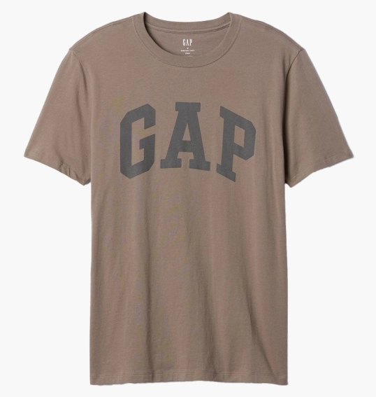 Футболка чоловіча Gap Everyday Soft Logo T-Shirt Brown 855769201 фото 1 — інтернет-магазин Tapok