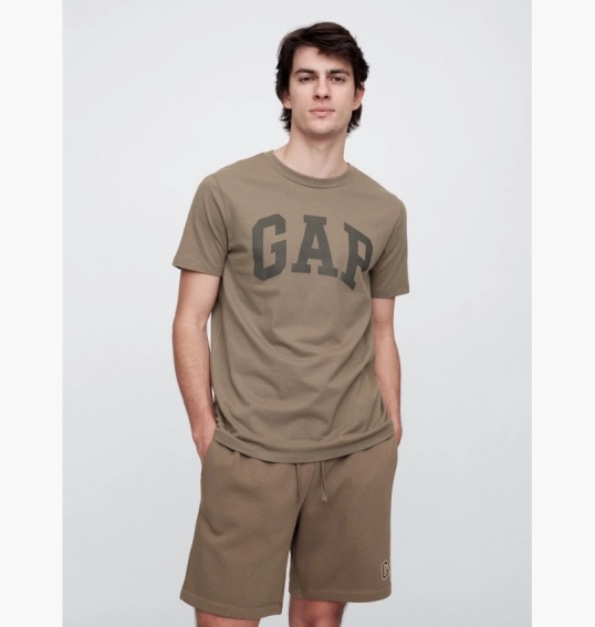 Футболка чоловіча Gap Everyday Soft Logo T-Shirt Brown 855769201 фото 3 — інтернет-магазин Tapok