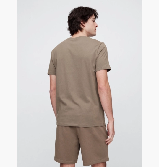 Футболка чоловіча Gap Everyday Soft Logo T-Shirt Brown 855769201 фото 4 — інтернет-магазин Tapok