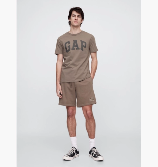 Футболка чоловіча Gap Everyday Soft Logo T-Shirt Brown 855769201 фото 5 — інтернет-магазин Tapok