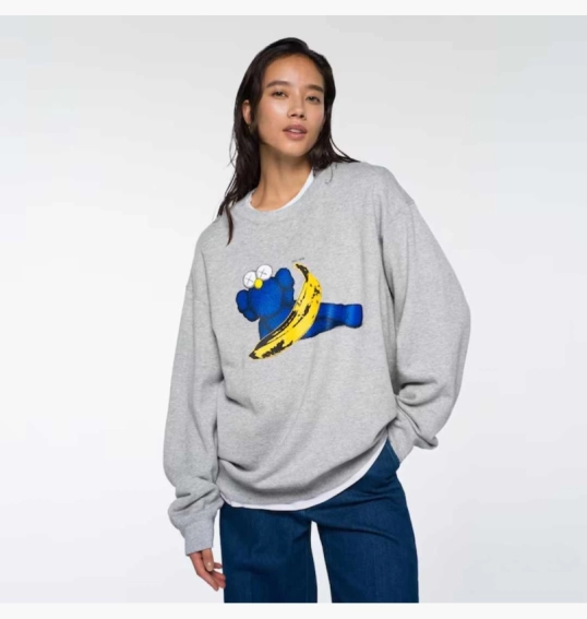 Свитшот унисекс KAWS Warhol Sweater Grey 341-472951 фото 2 — интернет-магазин Tapok