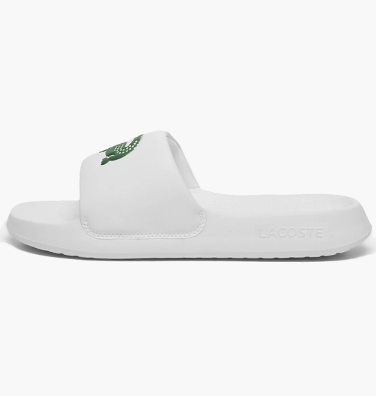 Мужские тапочки Lacoste Serve Slide Logo White 749CMA0021082 фото 1 — интернет-магазин Tapok