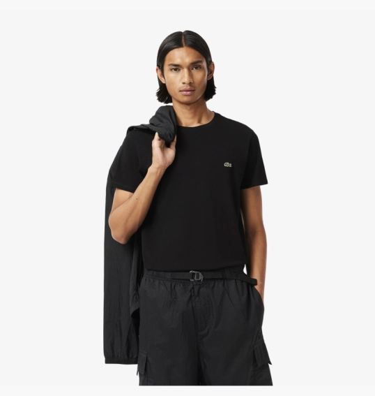 Футболка унісекс Lacoste Organic Jersey T-Shirt Black TH6709031 фото 2 — інтернет-магазин Tapok