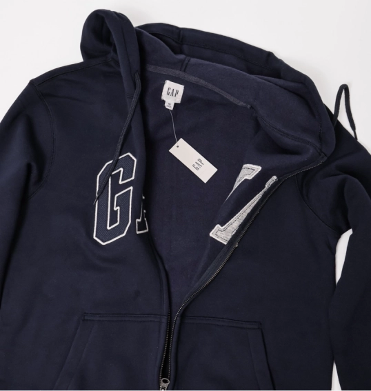 Толстовка чоловіча Gap Logo Zip Hoodie Tapestry Blue 218871561-3 фото 10 — інтернет-магазин Tapok