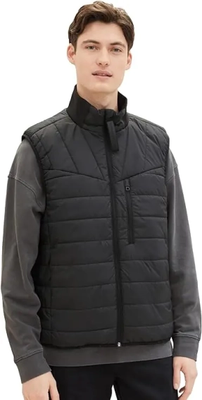 Безрукавка Denim Herren Weste 1038924-29999 Tom Tailor L Чорний 1038924-29999 фото 1 — інтернет-магазин Tapok