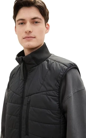 Безрукавка Denim Herren Weste 1038924-29999 Tom Tailor L Чорний 1038924-29999 фото 3 — інтернет-магазин Tapok
