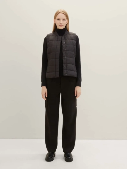 Безрукавка Lightweight Weste 1039268-14482 Tom Tailor L Чорний 1039268-14482 фото 4 — інтернет-магазин Tapok