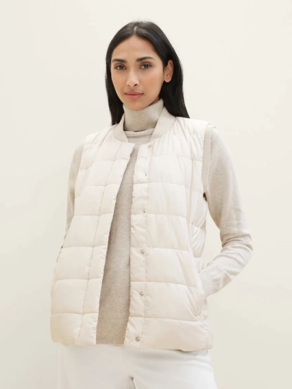 Безрукавка Lightweight Weste 1039268-27609 Tom Tailor L Белый 1039268-27609 фото 2 — интернет-магазин Tapok