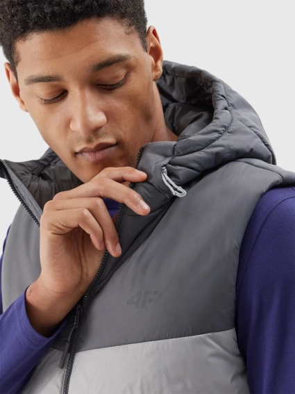 Безрукавка synthetic-fill down vest 4FWSS24TVJAM100-27S 4F M Сірий 4FWSS24TVJAM100-27S фото 4 — інтернет-магазин Tapok