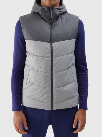 Безрукавка synthetic-fill down vest 4FWSS24TVJAM100-27S 4F M Сірий 4FWSS24TVJAM100-27S фото 5 — інтернет-магазин Tapok